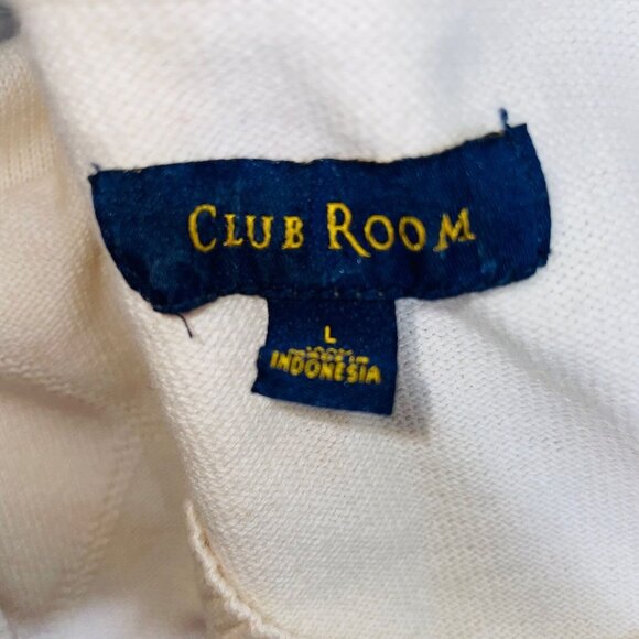 Club Room Mens L Sweater Vest Ivory Sleeveless Diamond Knit - Picture 9 of 10